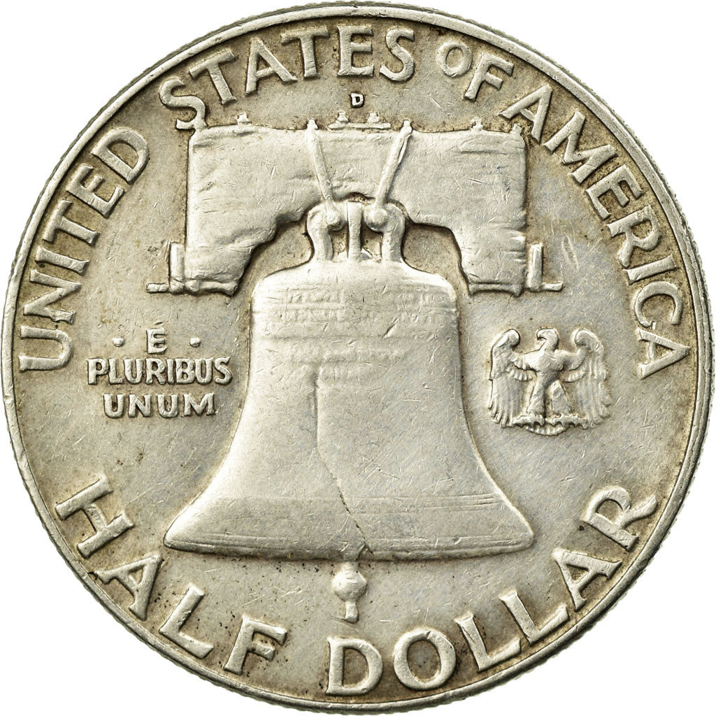 Coin, United States, Franklin Half Dollar, Half Dollar, 1963, U.S. Mint, Denver
