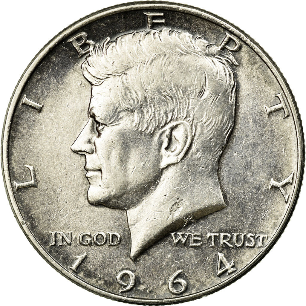 Coin, United States, Kennedy Half Dollar, Half Dollar, 1964, U.S. Mint