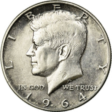 Coin, United States, Kennedy Half Dollar, Half Dollar, 1964, U.S. Mint