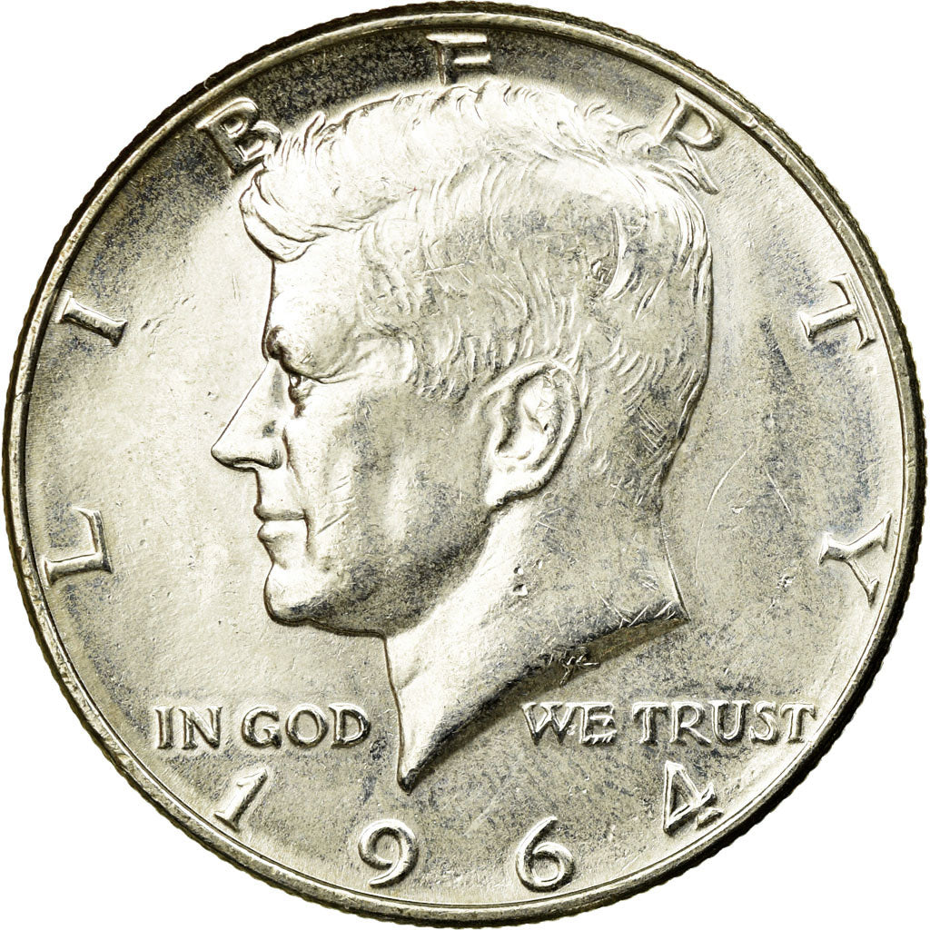 Coin, United States, Kennedy Half Dollar, Half Dollar, 1964, U.S. Mint