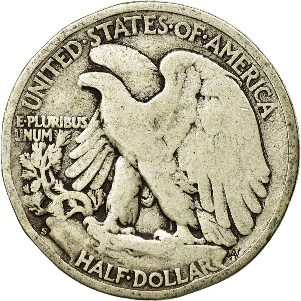 Coin, United States, Walking Liberty Half Dollar, Half Dollar, 1942, U.S. Mint