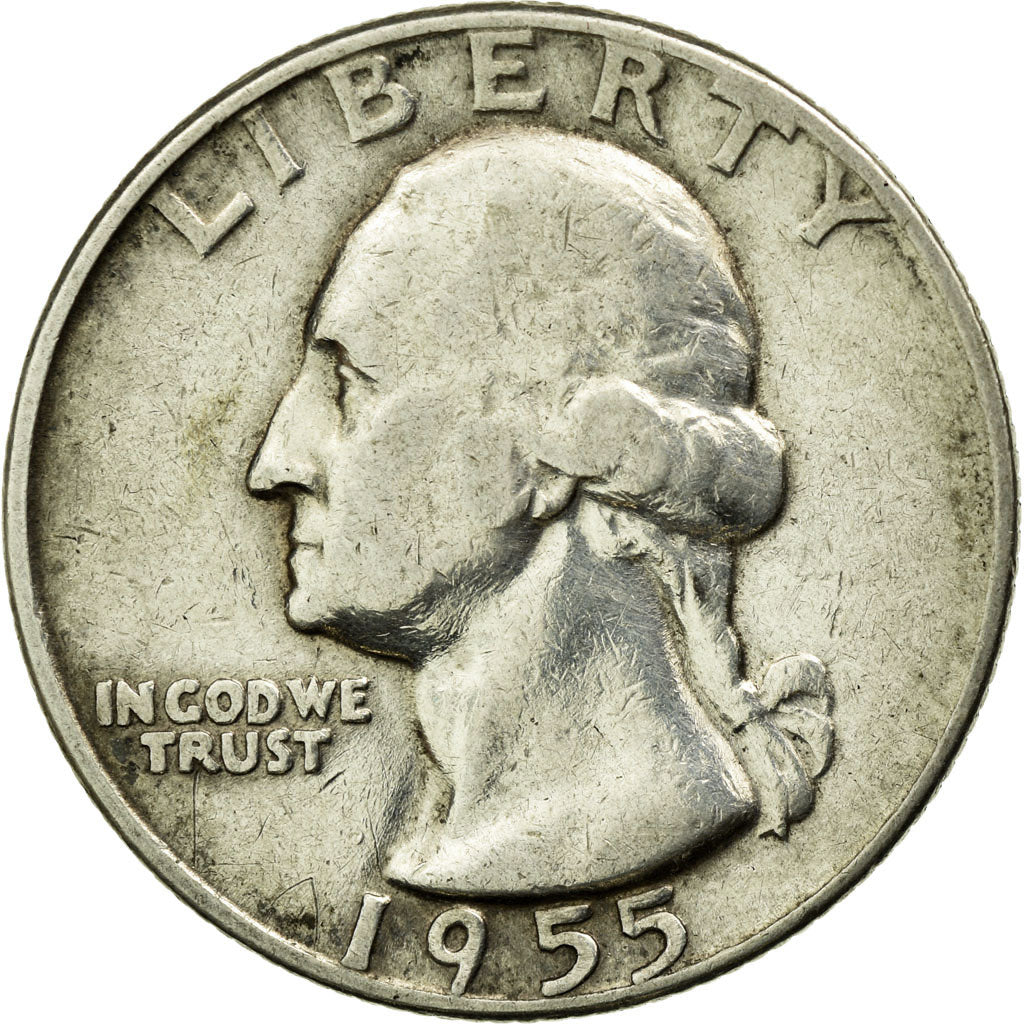 Coin, United States, Washington Quarter, Quarter, 1955, U.S. Mint, Philadelphia