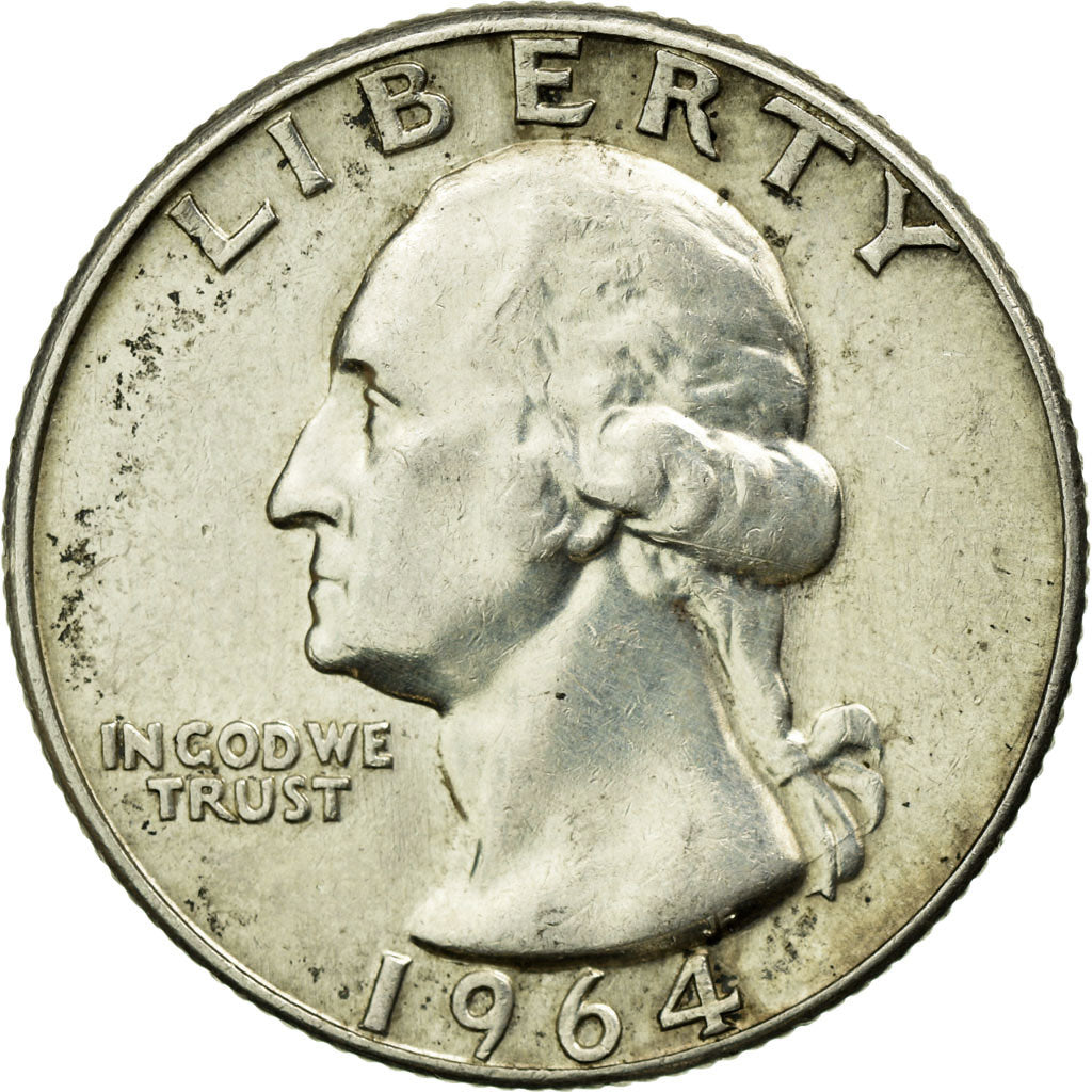 Coin, United States, Washington Quarter, Quarter, 1964, U.S. Mint, Philadelphia