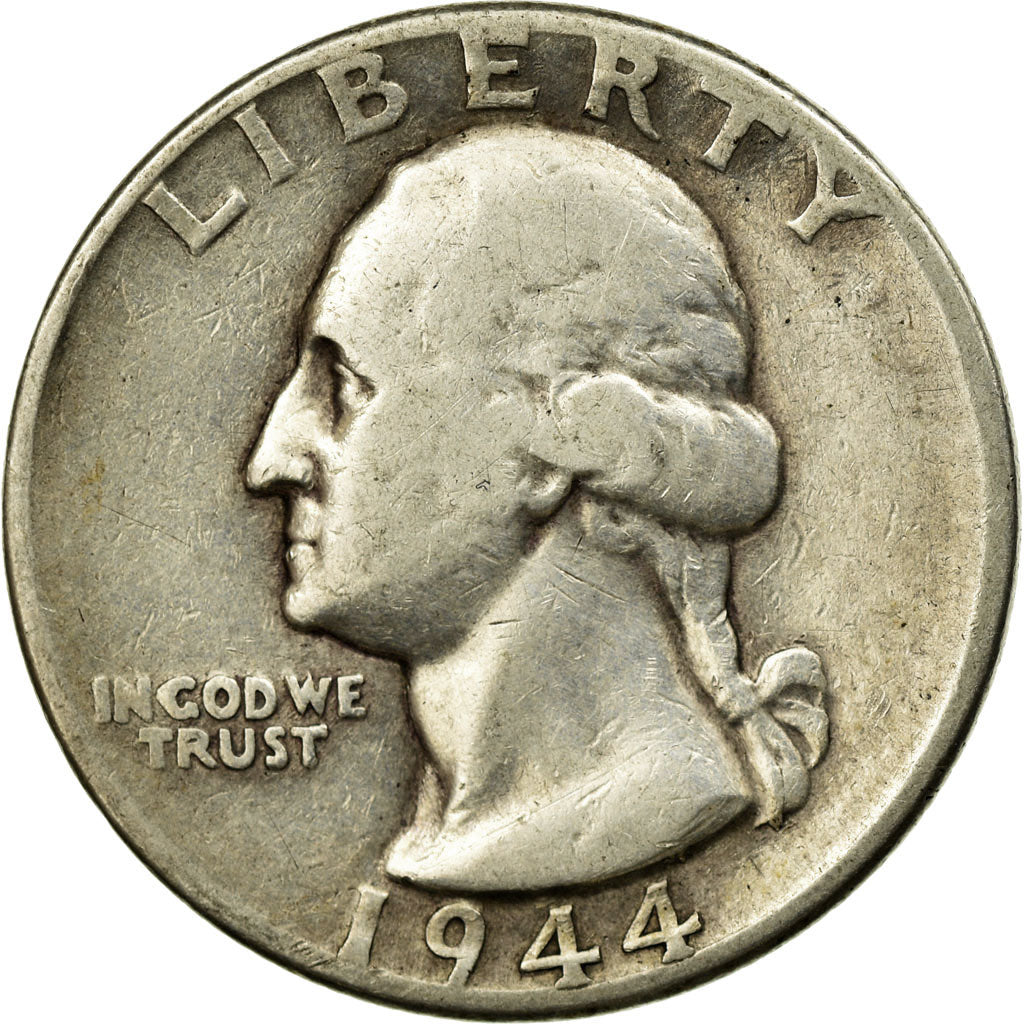 Coin, United States, Washington Quarter, Quarter, 1944, U.S. Mint, Philadelphia