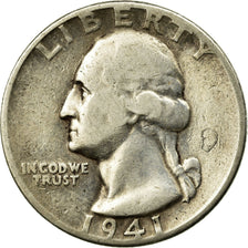 Coin, United States, Washington Quarter, Quarter, 1941, U.S. Mint, Philadelphia