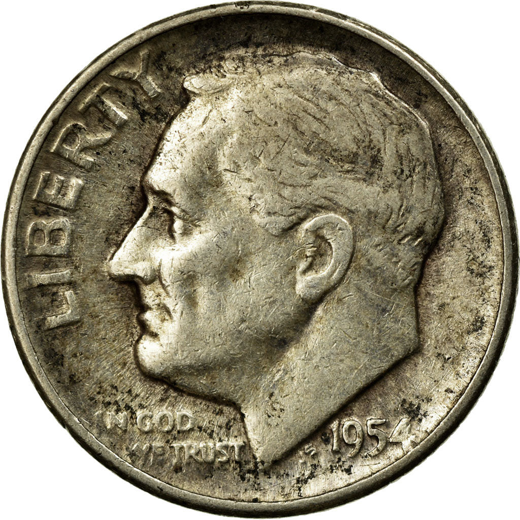 Munten, Verenigde Staten, Roosevelt Dime, Dime, 1954, U.S. Mint, Philadelphia