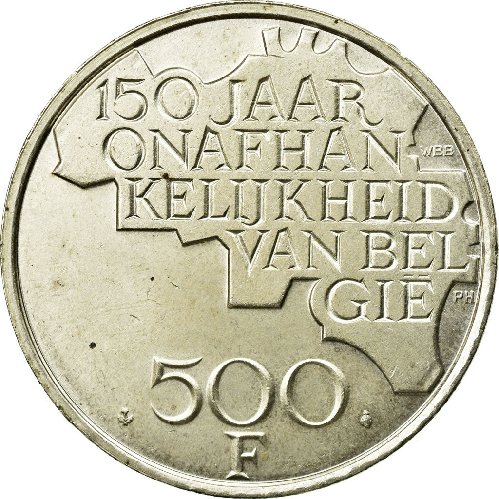 Coin, Belgium, 500 Francs, 500 Frank, 1980, Brussels, EF(40-45), Silver Clad