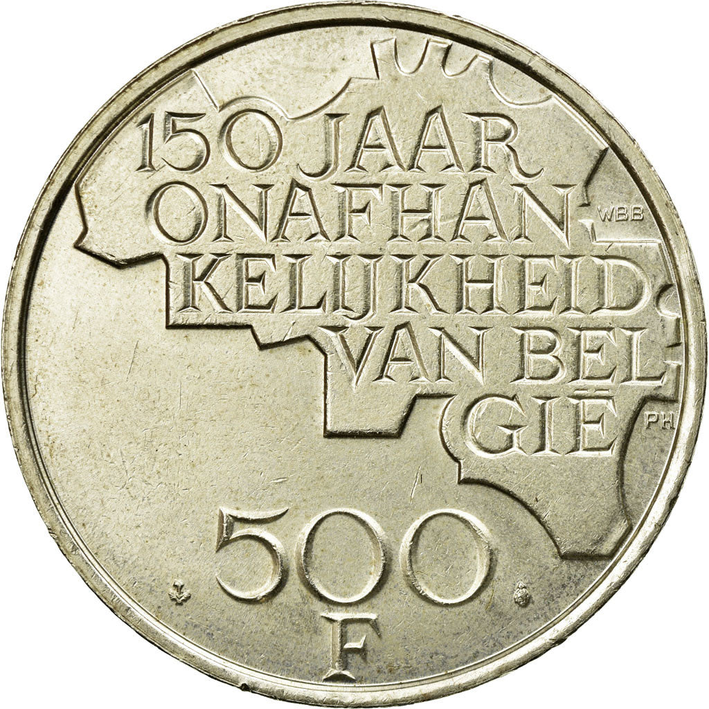 Coin, Belgium, 500 Francs, 500 Frank, 1980, Brussels, EF(40-45), Silver Clad