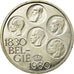 Coin, Belgium, 500 Francs, 500 Frank, 1980, Brussels, EF(40-45), Silver Clad