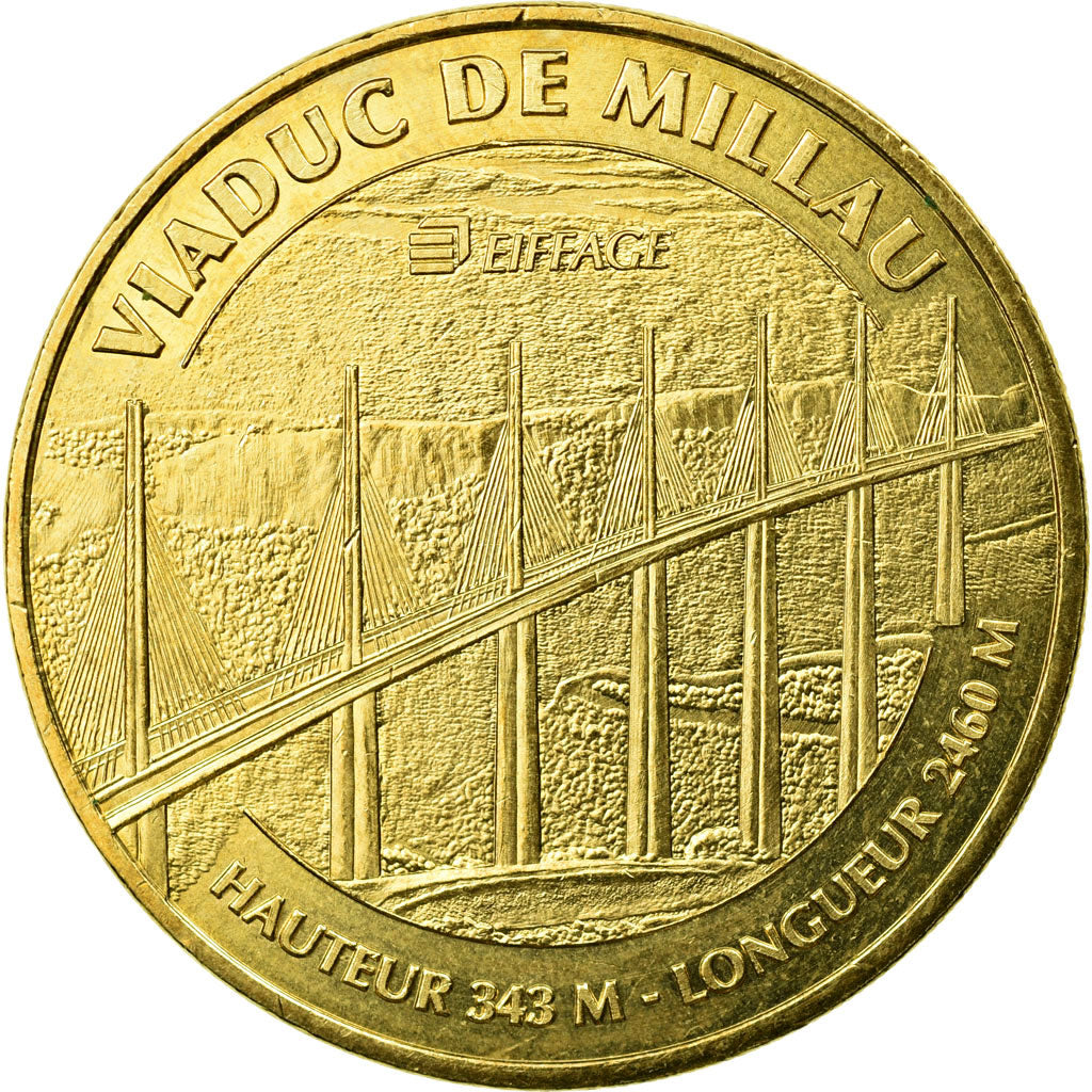 France, Token, 12/ Viaduc de Millau, 2017, MDP, AU(55-58), Cupro-nickel
