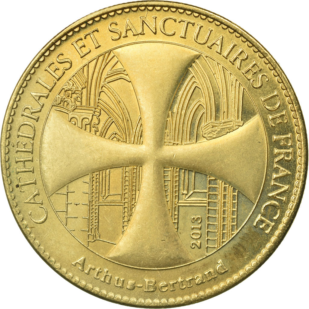 France, Token, Touristic token, Noyon - Cathédrale Notre Dame, 2013, Arthus