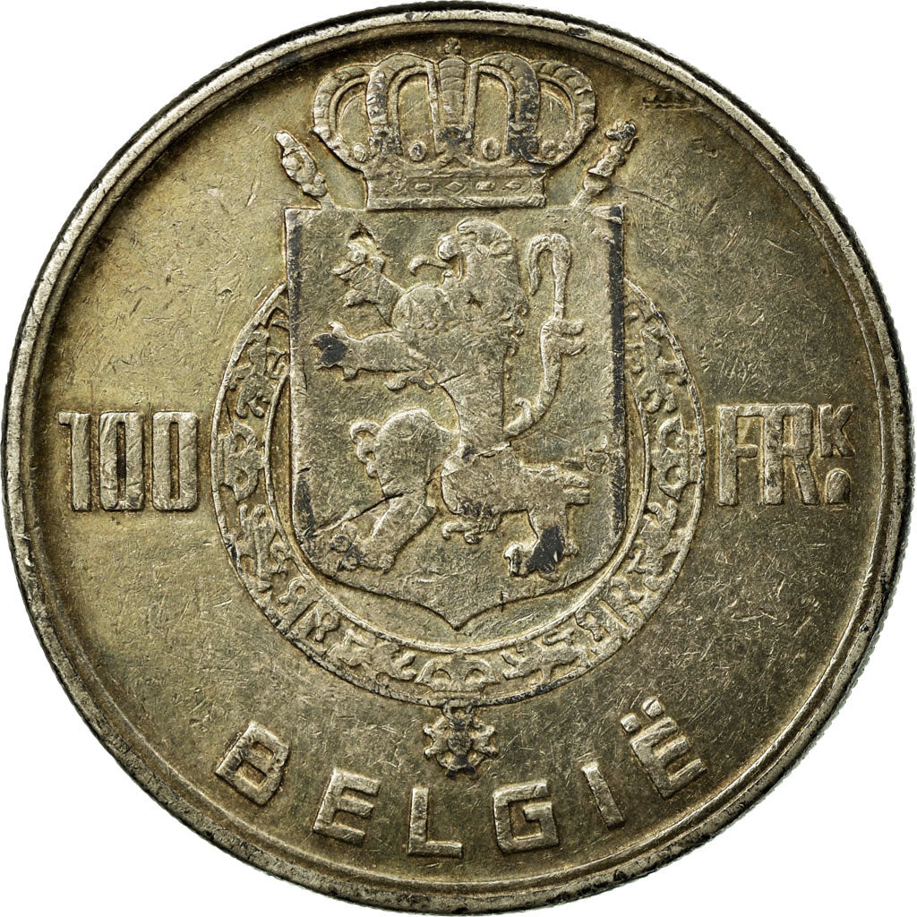 Coin, Belgium, 100 Francs, 100 Frank, 1951, EF(40-45), Silver, KM:139.1