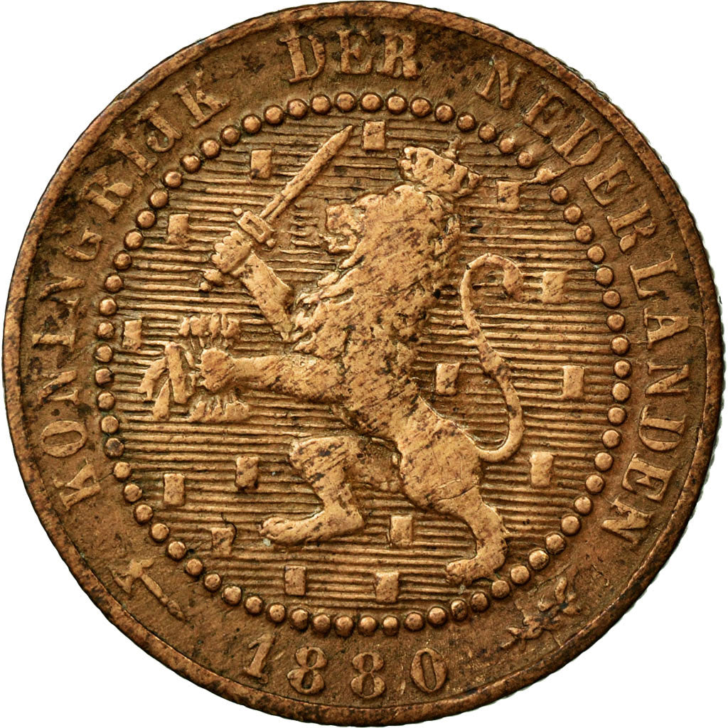 Coin, Netherlands, William III, Cent, 1880, VF(20-25), Bronze, KM:107.1
