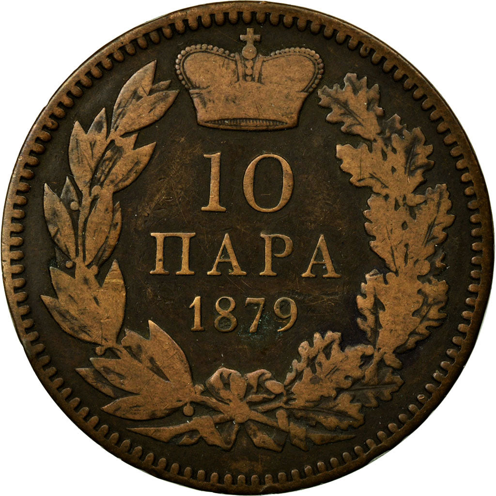 Coin, Serbia, Milan I, 10 Para, 1879, EF(40-45), Bronze, KM:8