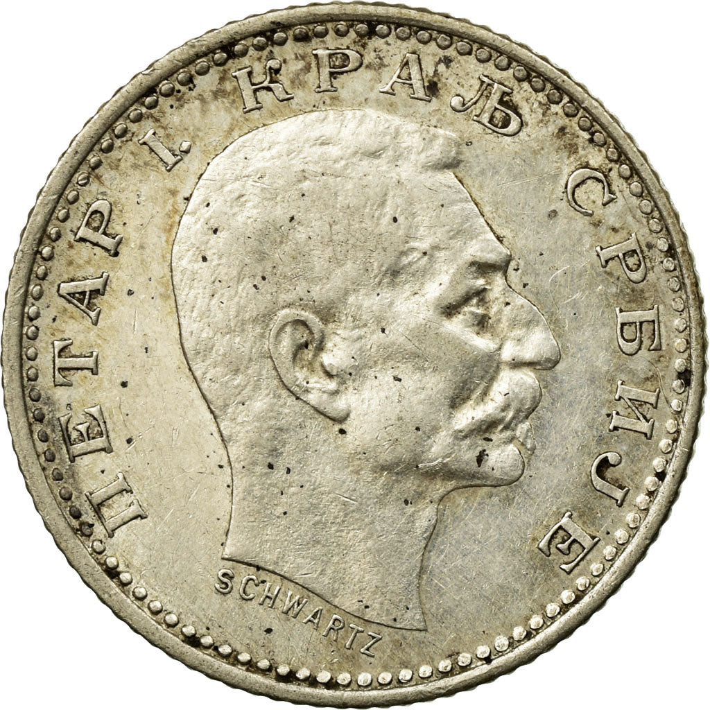 Coin, Serbia, Peter I, 50 Para, 1904, EF(40-45), Silver, KM:24.1