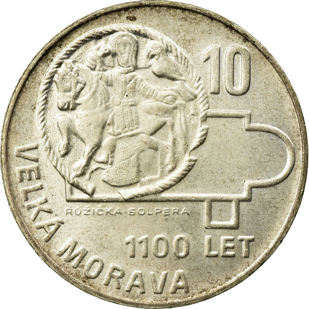 Coin, Czechoslovakia, 10 Korun, 1966, EF(40-45), Silver, KM:61