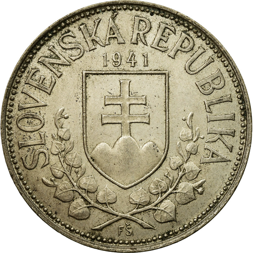 Coin, Slovakia, 20 Korun, 1941, EF(40-45), Silver, KM:7.1