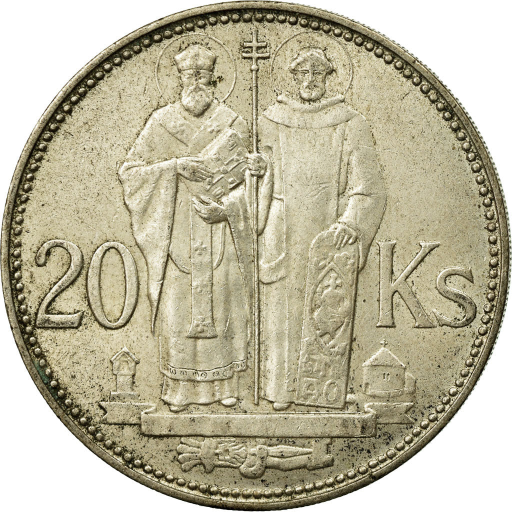Coin, Slovakia, 20 Korun, 1941, EF(40-45), Silver, KM:7.1