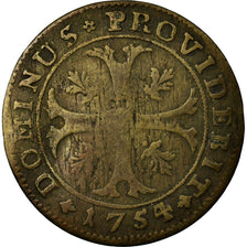 Coin, SWISS CANTONS, BERN, 1/2 Batzen, 1754, Bern, VF(30-35), Billon, KM:91