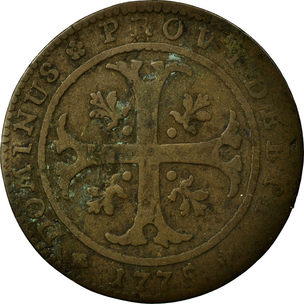 Coin, SWISS CANTONS, BERN, 1/2 Batzen, 1775, Bern, VF(30-35), Billon, KM:91
