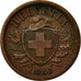 Coin, Switzerland, 2 Rappen, 1886, Bern, EF(40-45), Bronze, KM:4.1