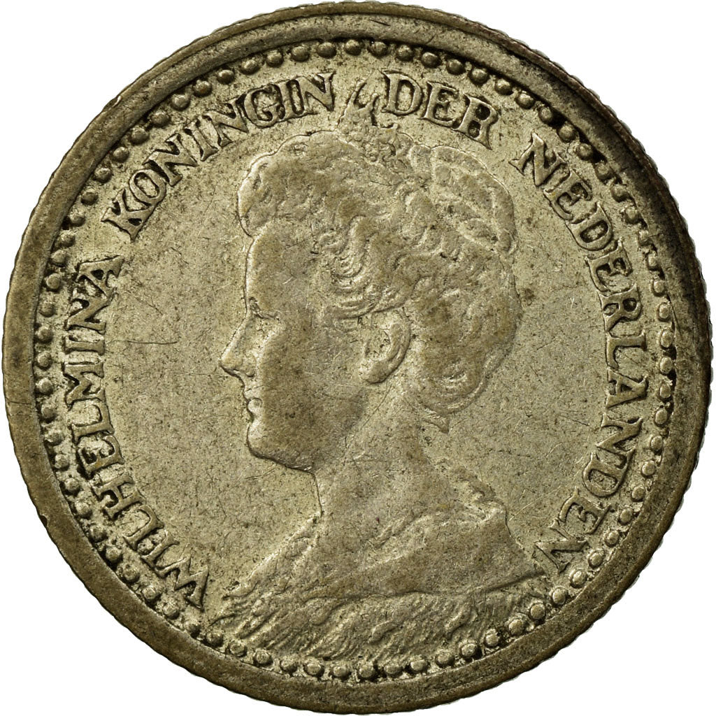 Coin, Netherlands, Wilhelmina I, 10 Cents, 1921, VF(30-35), Silver, KM:145
