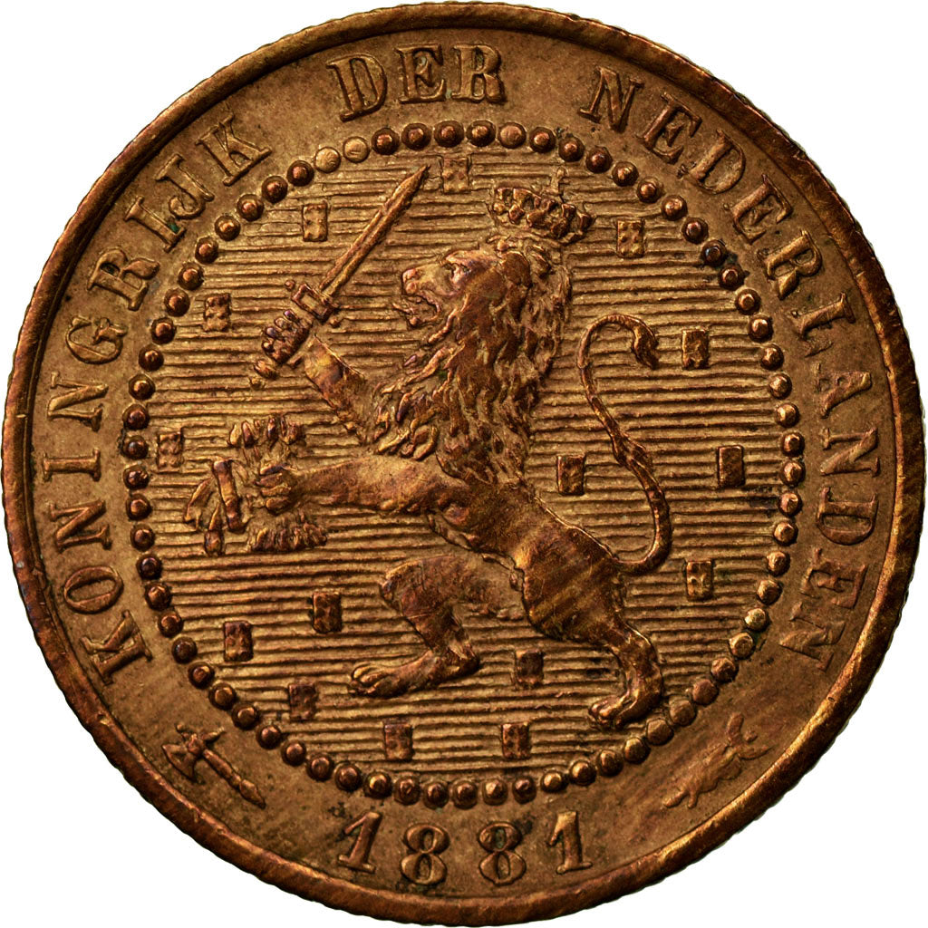 Munten, Nederland, William III, Cent, 1881, ZF, Bronze, KM:107.1