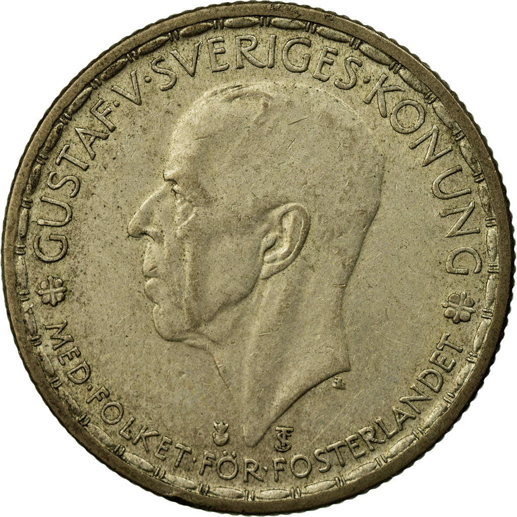 Coin, Sweden, Gustaf V, Krona, 1947, VF(20-25), Silver, KM:814