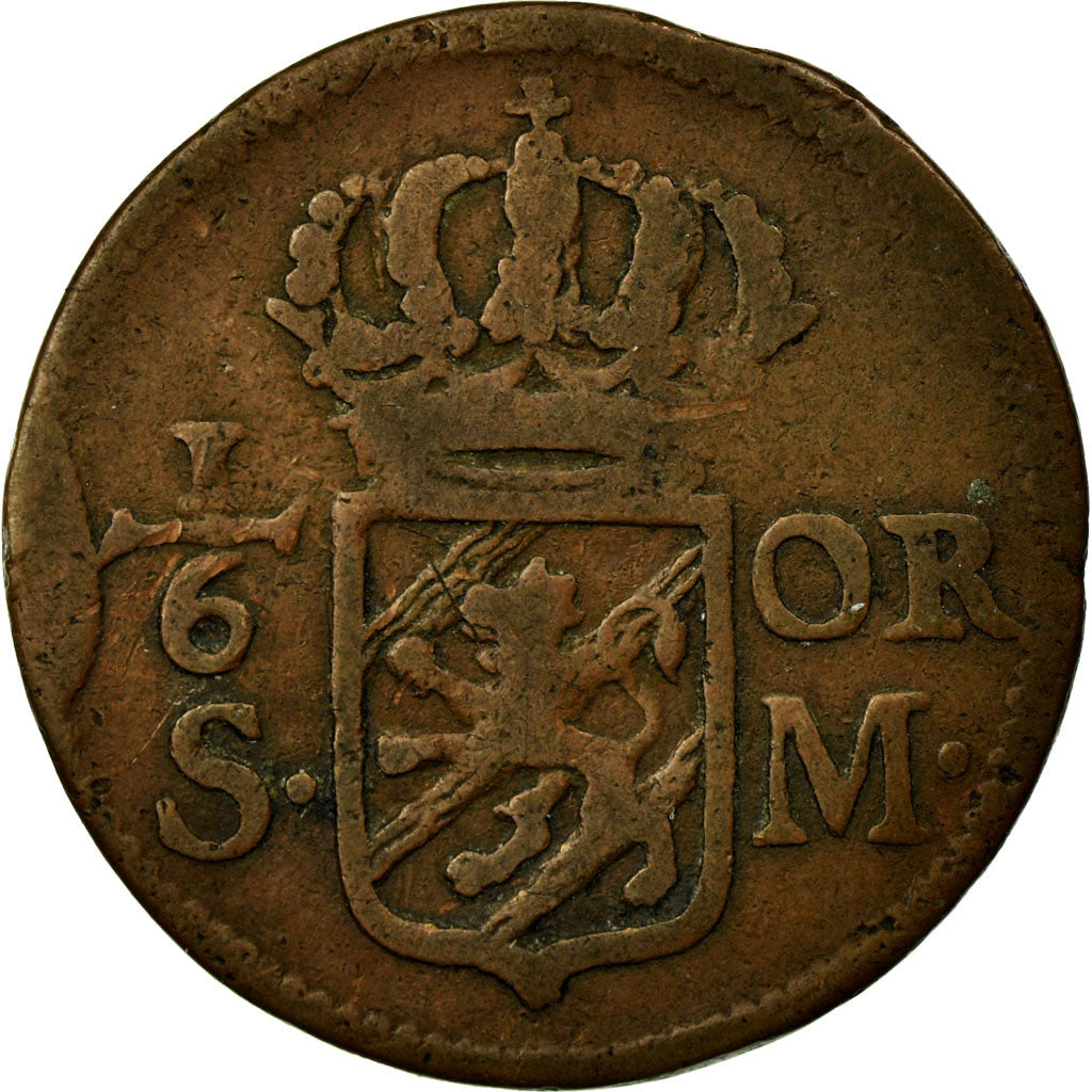 Coin, Sweden, Carl XII, 1/6 Ore, S.M., 1718, VF(30-35), Copper, KM:334