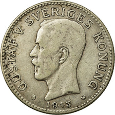 Coin, Sweden, Gustaf V, 2 Kronor, 1913, EF(40-45), Silver, KM:787