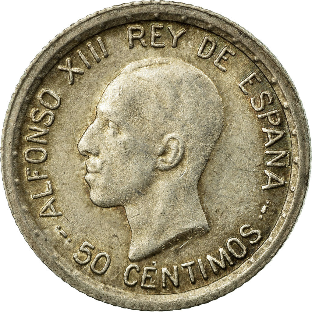 Coin, Spain, Alfonso XIII, 50 Centimos, 1926, Madrid, EF(40-45), Silver, KM:741