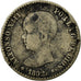 Coin, Spain, Alfonso XIII, 50 Centimos, 1892, Madrid, VF(20-25), Silver, KM:690