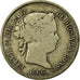 Coin, Spain, Isabel II, 40 Centimos, 1866, Madrid, VF(20-25), Silver, KM:628.2