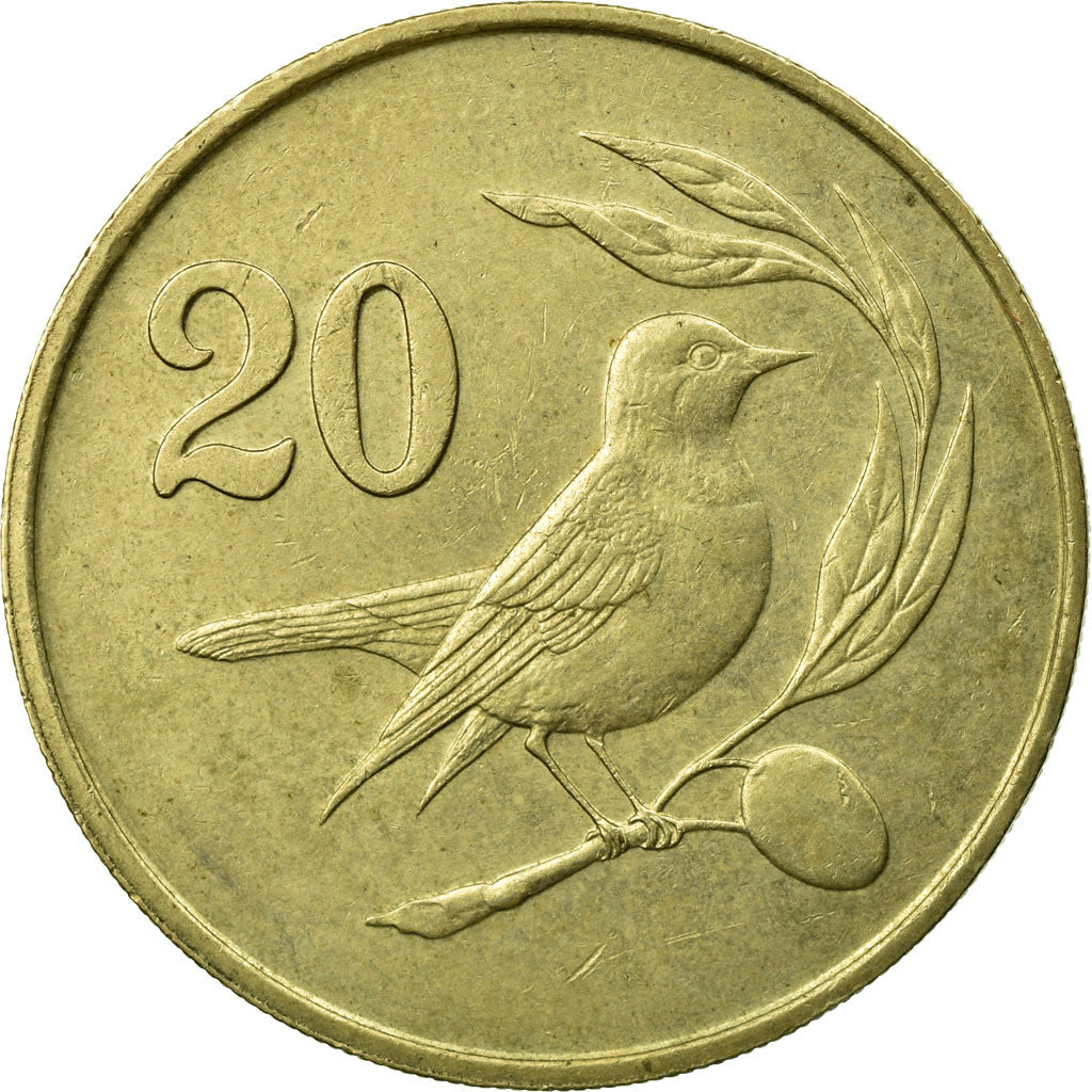 Coin, Cyprus, 20 Cents, 1983, EF(40-45), Nickel-brass, KM:57.1