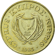 Coin, Cyprus, 20 Cents, 1983, AU(55-58), Nickel-brass, KM:57.1
