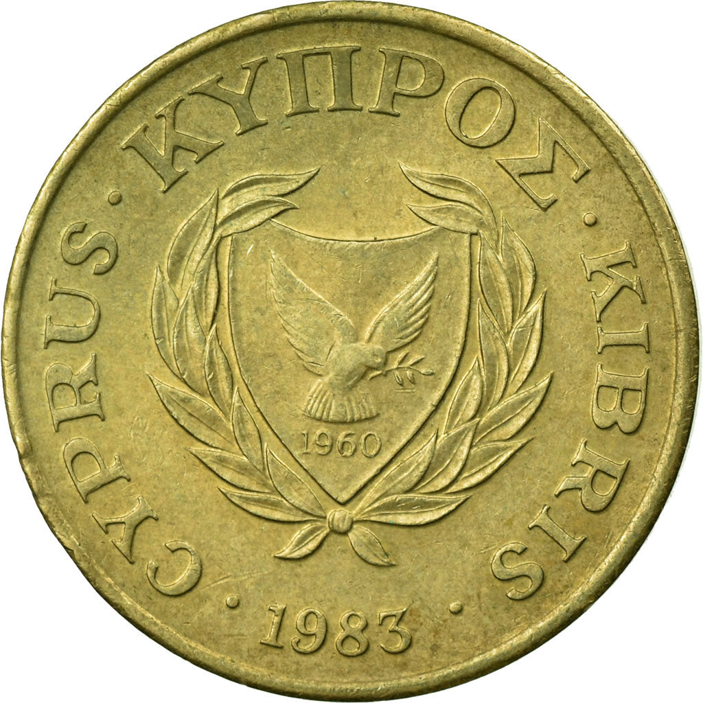 Monnaie, Chypre, 2 Cents, 1983, TTB, Nickel-brass, KM:54.1
