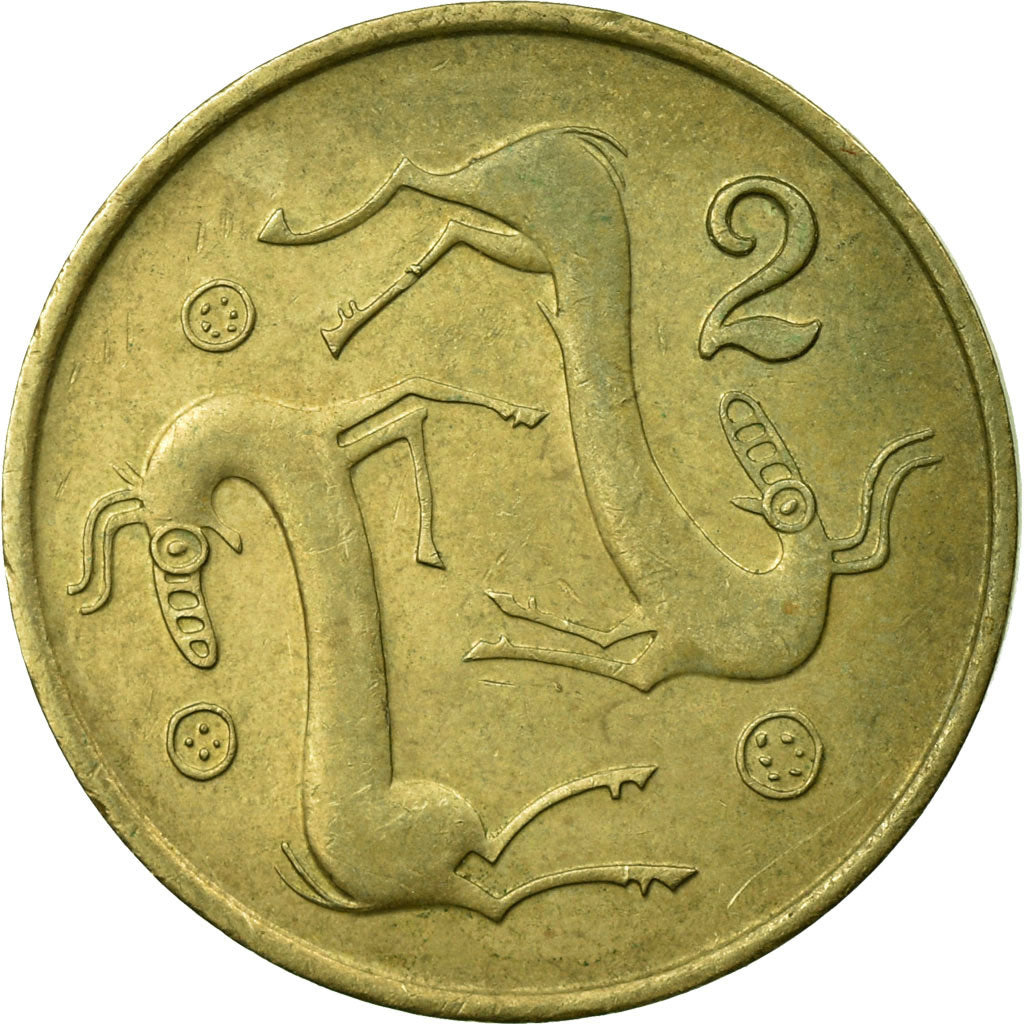 Monnaie, Chypre, 2 Cents, 1983, TTB, Nickel-brass, KM:54.1