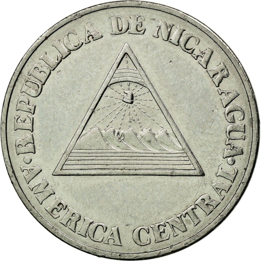 Moeda, Nicarágua, 50 Centavos, 1994, EF(40-45), Aço Cromado, KM:83