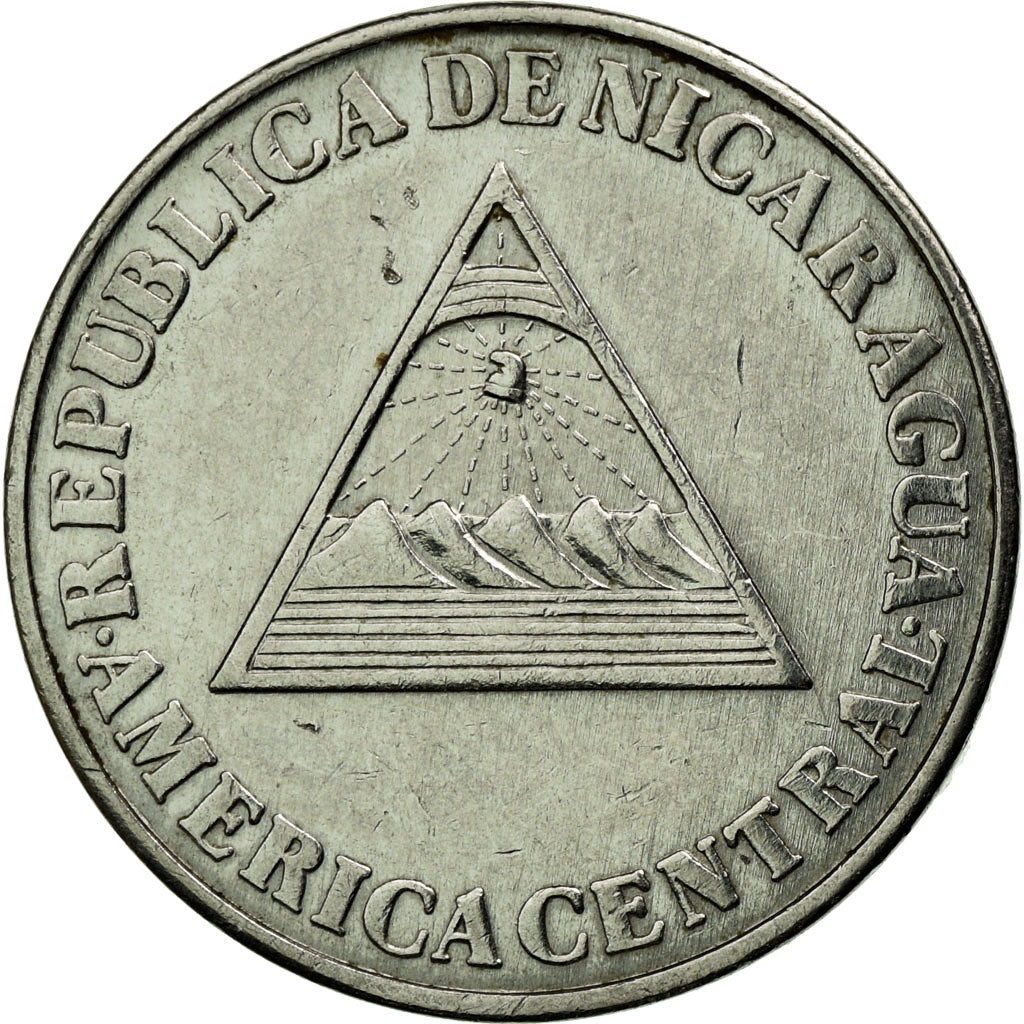 Moeda, Nicarágua, 25 Centavos, 1994, EF(40-45), Aço Cromado, KM:82