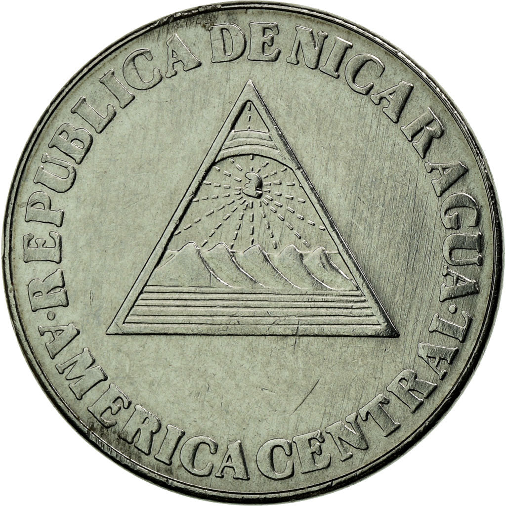 Moneta, Nicaragua, 5 Centavos, 1994, BB, Acciaio placcato cromo, KM:80