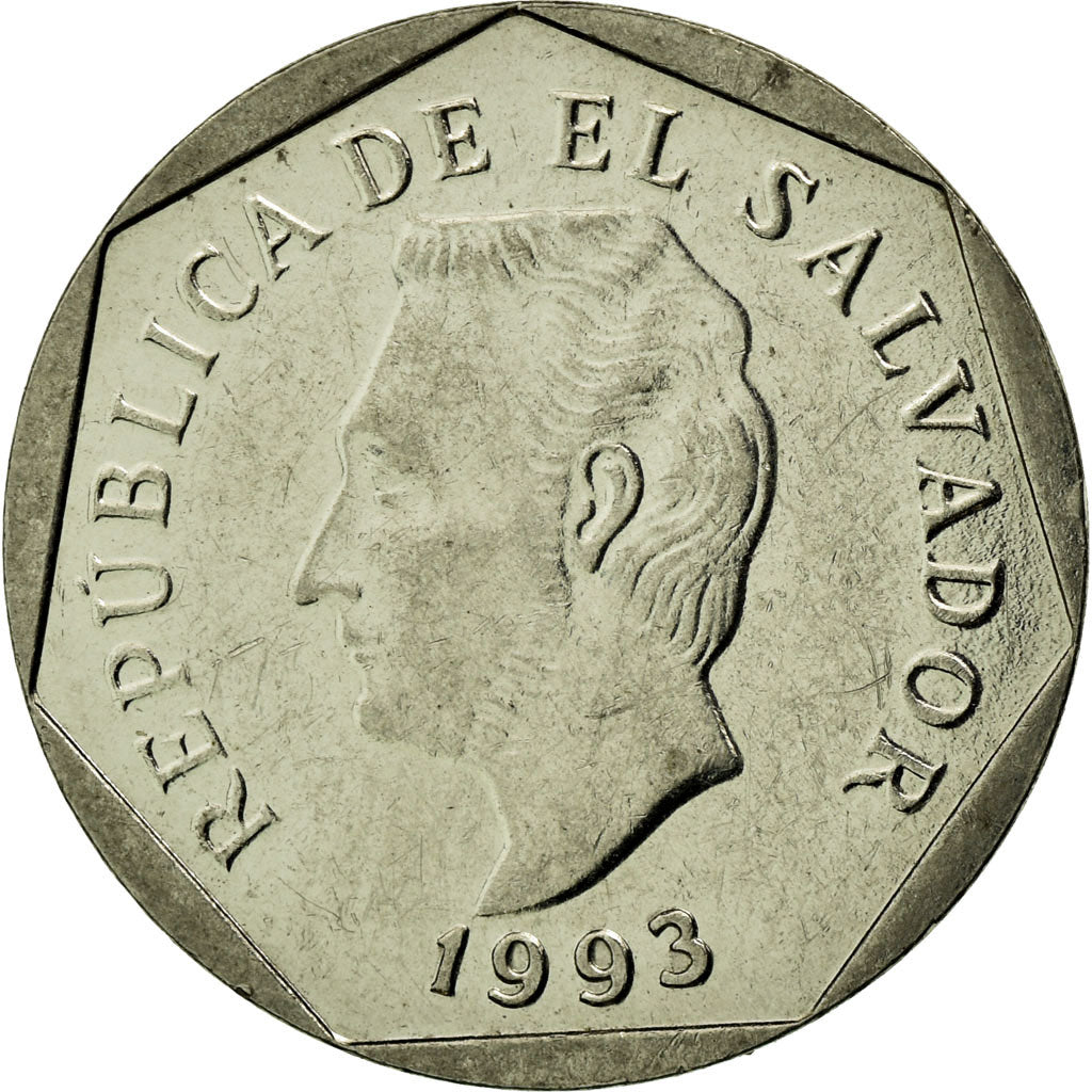 Münze, El Salvador, 5 Centavos, 1993, British Royal Mint, SS, Nickel Clad