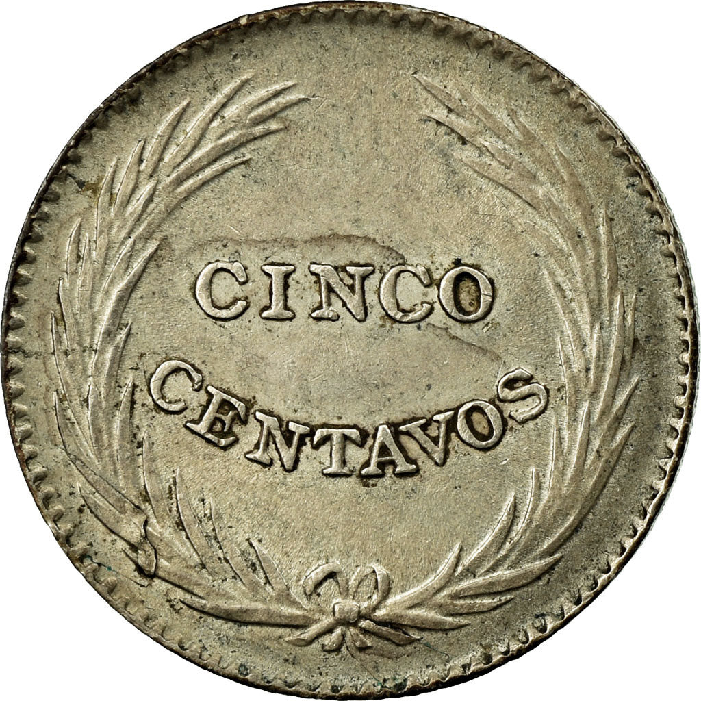 Coin, El Salvador, 5 Centavos, 1911, British Royal Mint, EF(40-45), Silver