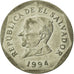 Munten, El Salvador, 25 Centavos, 1994, British Royal Mint, ZF, Nickel Clad