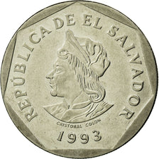 Moneta, El Salvador, Colon, 1993, British Royal Mint, BB, Acciaio ricoperto in