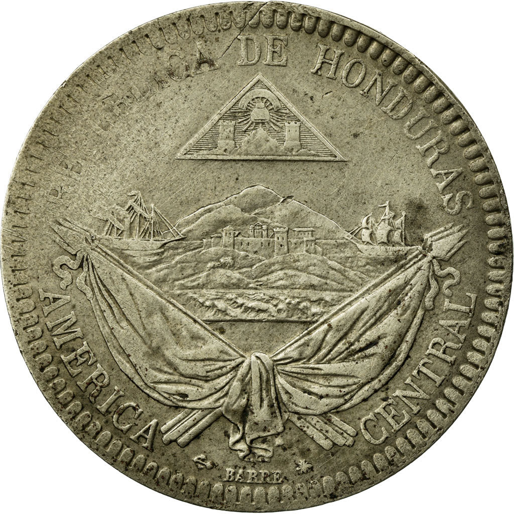 Coin, Honduras, Real, 1870, Paris, VF(20-25), Copper-nickel, KM:33