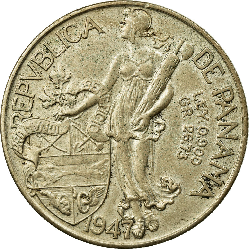 Coin, Panama, Balboa, 1947, VF(30-35), Silver, KM:13