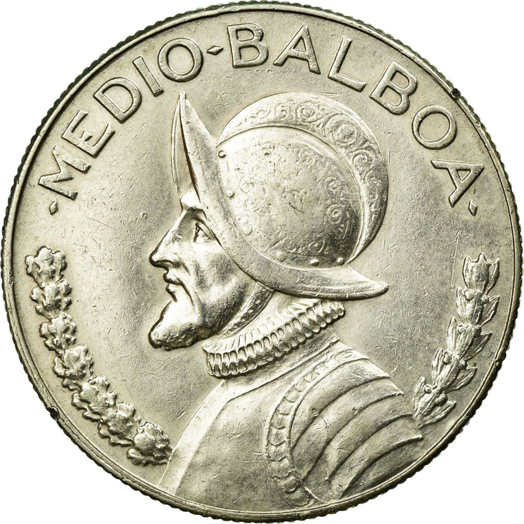 Coin, Panama, 1/2 Balboa, 1967, U.S. Mint, EF(40-45), Silver, KM:12a.1