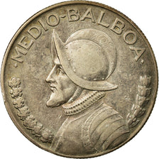 Coin, Panama, 1/2 Balboa, 1930, EF(40-45), Silver, KM:12.1