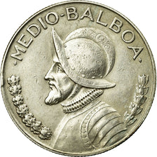 Coin, Panama, 1/2 Balboa, 1947, EF(40-45), Silver, KM:12.1