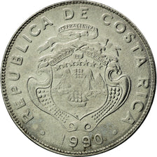 Coin, Costa Rica, 50 Centimos, 1990, EF(40-45), Stainless Steel, KM:209.1